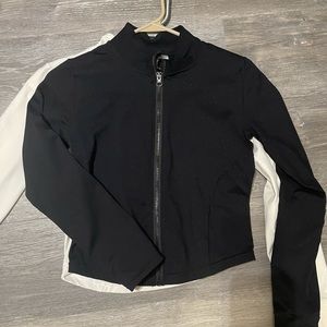 black / white athletic jacket